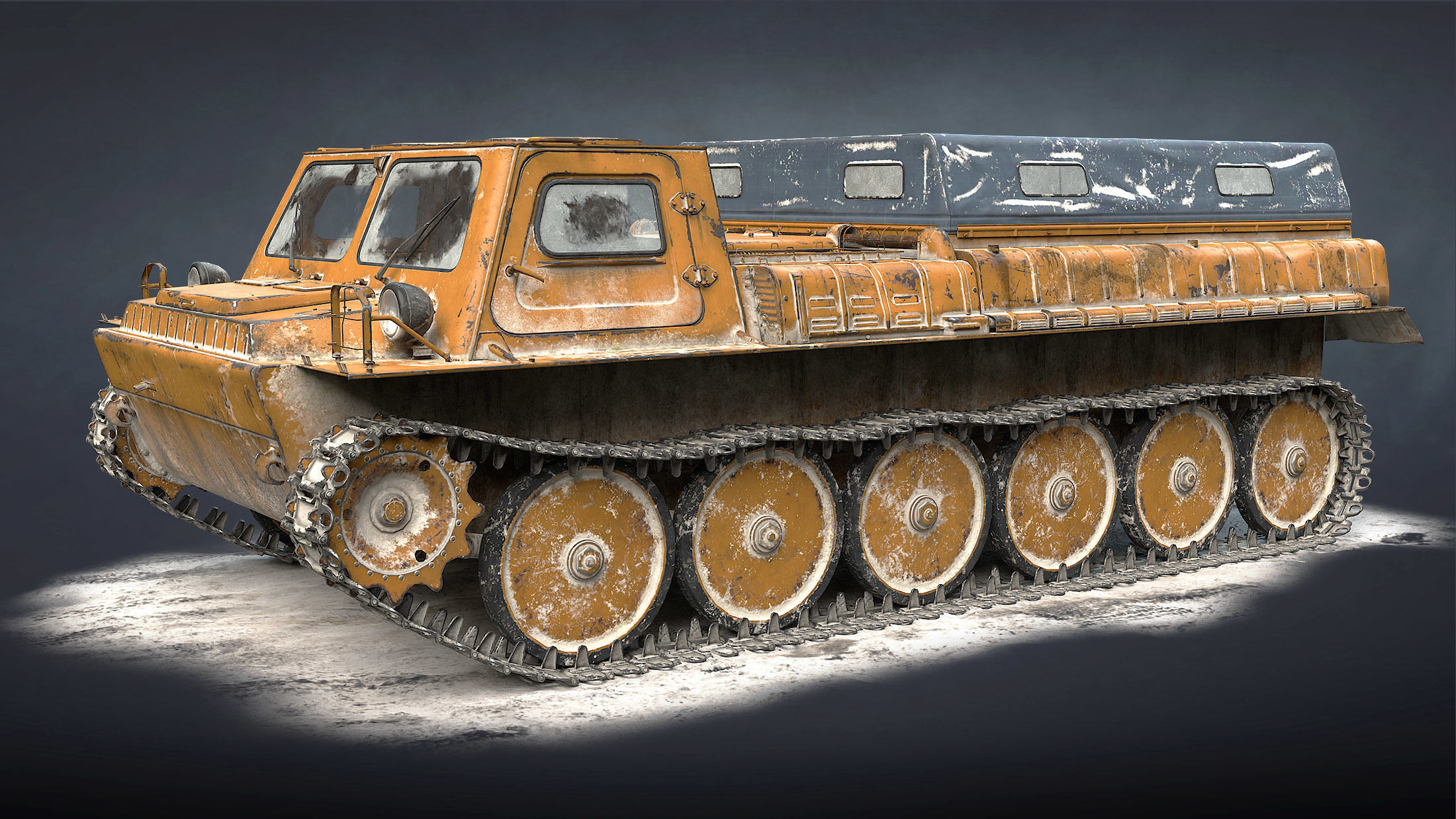 GT-SM Tracked Cargo Carrier Low-poly 3D model_12