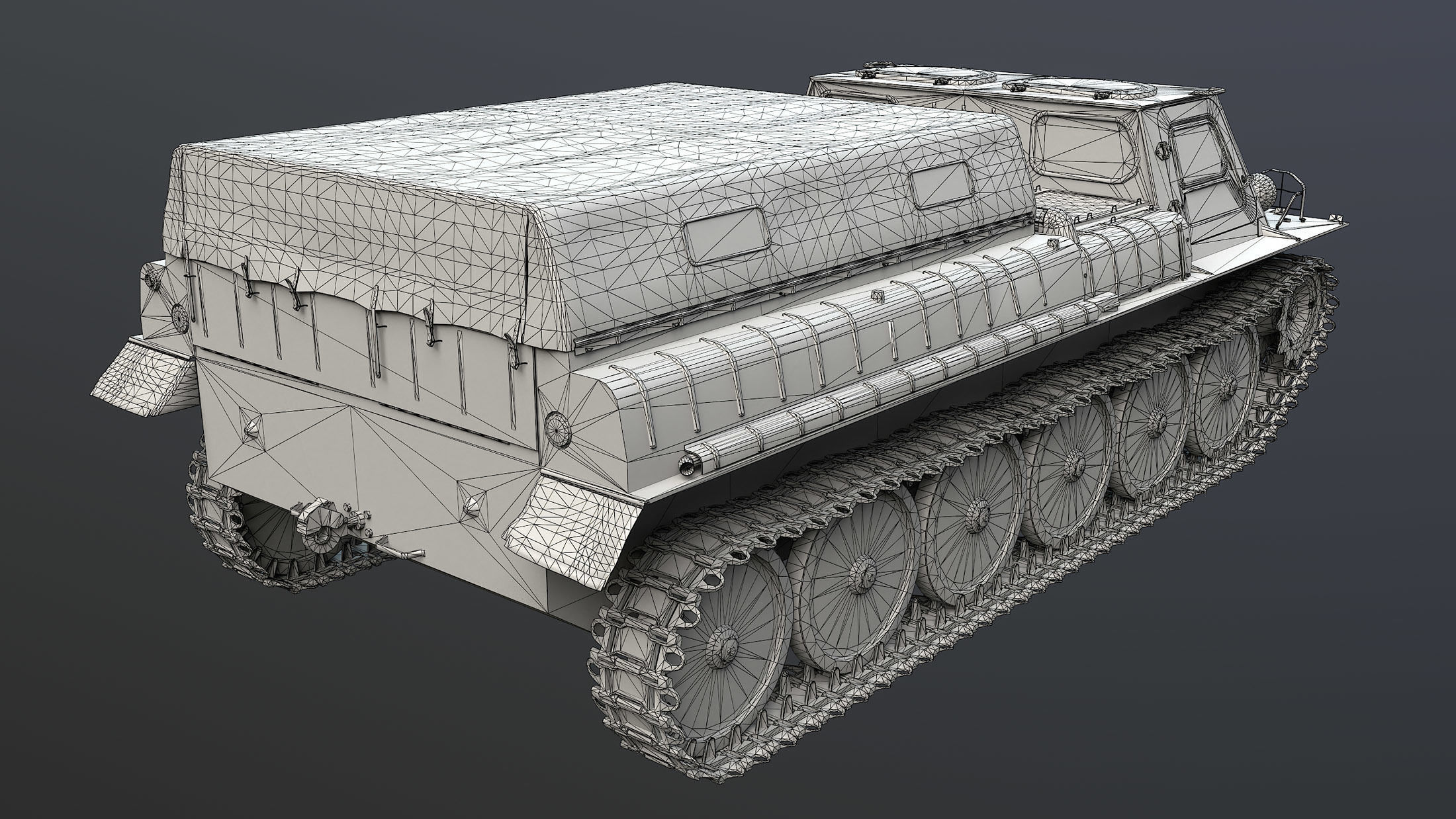 GT-SM Tracked Cargo Carrier Low-poly 3D model_19