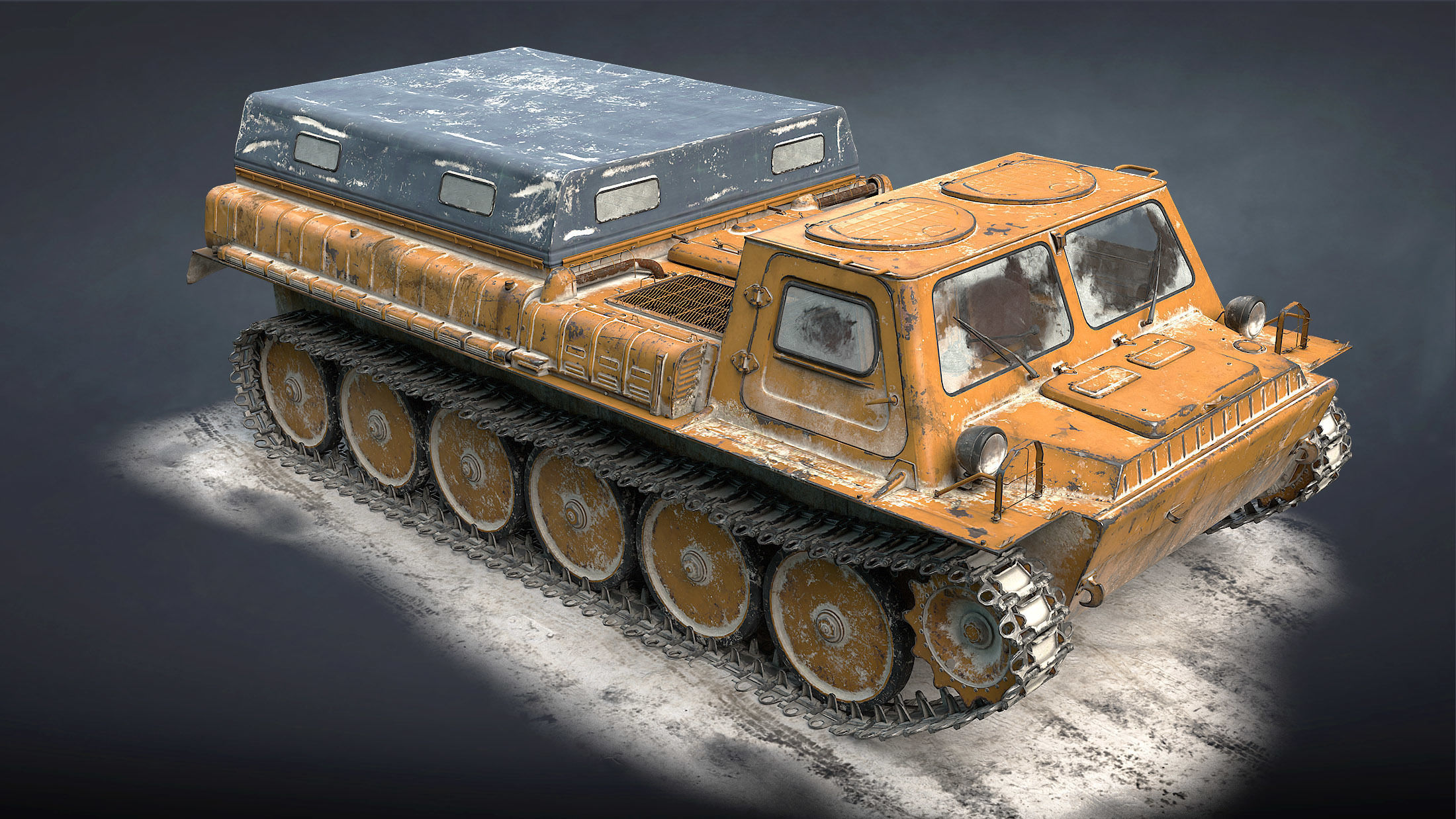 GT-SM Tracked Cargo Carrier Low-poly 3D model_15