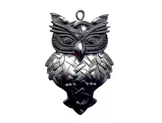Owl Pendant - 3D Printable