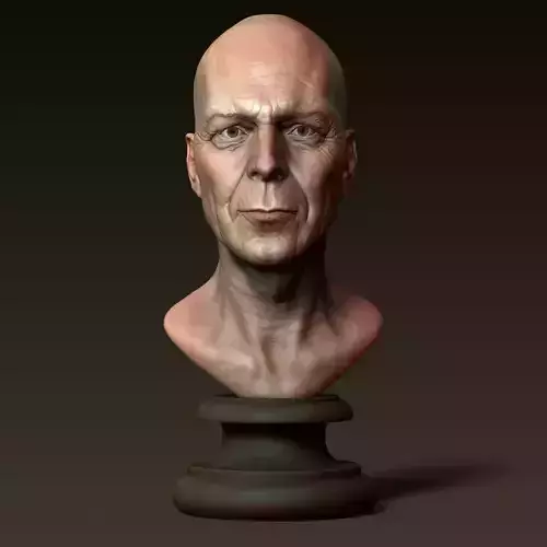 Old Man Willis - A Bruce Willis Art Tribute 3D print model