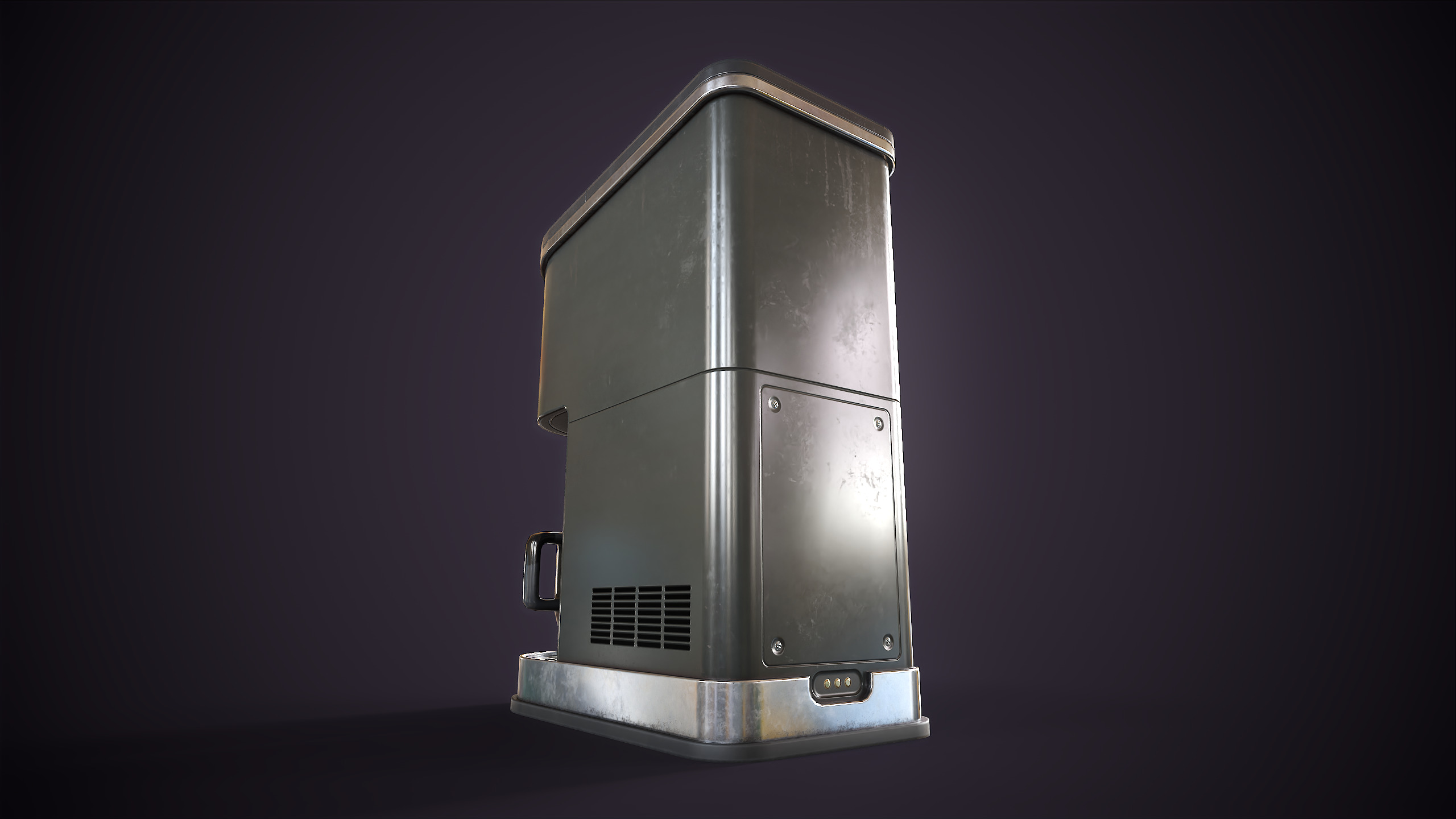 Modern coffee maker Low-poly 3D model_6