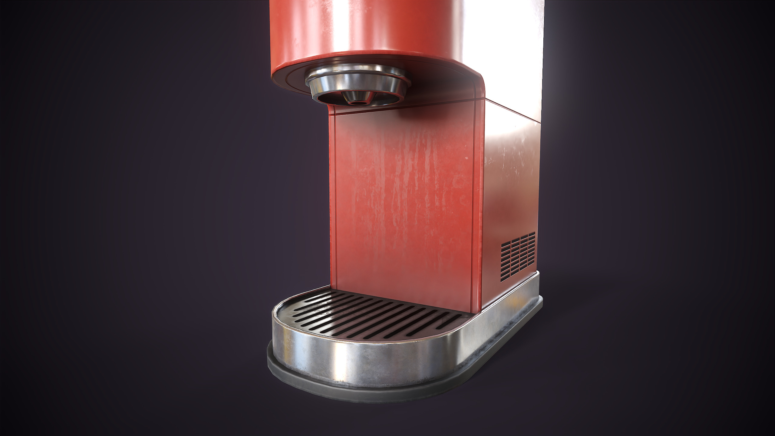 Modern coffee maker Low-poly 3D model_2