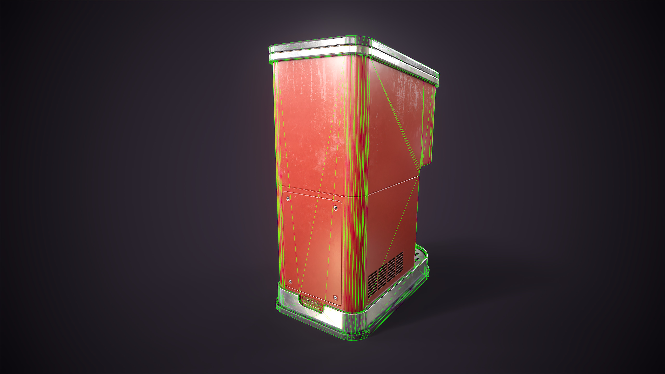 Modern coffee maker Low-poly 3D model_16