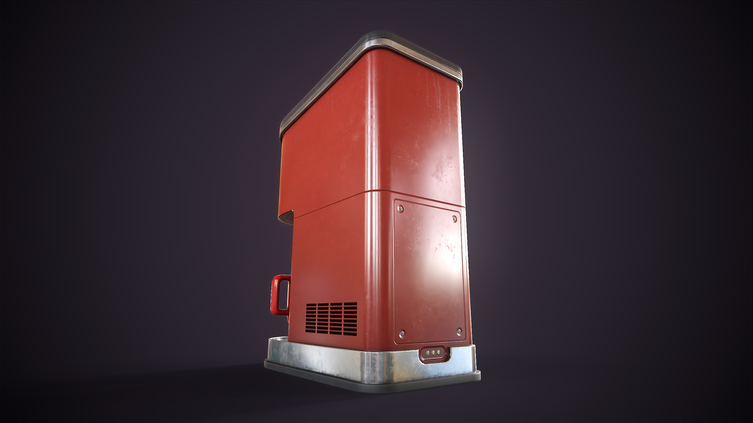 Modern coffee maker Low-poly 3D model_5