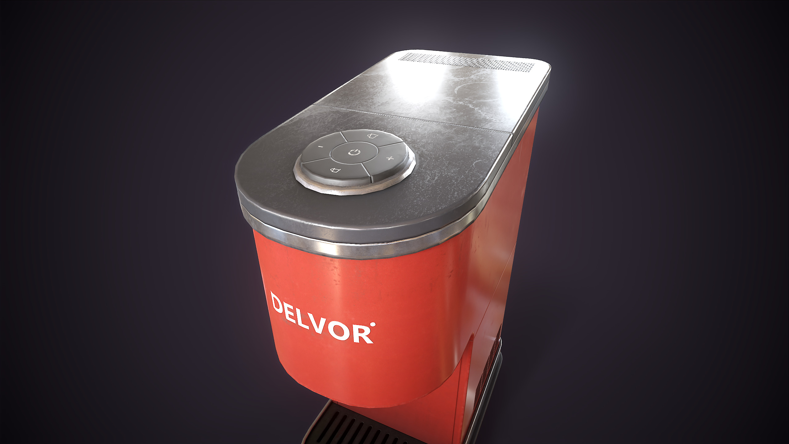 Modern coffee maker Low-poly 3D model_12