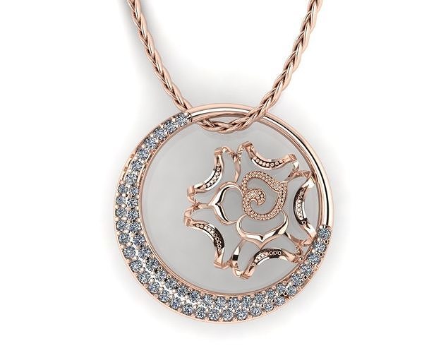 Women Rose Pendant 3D print model