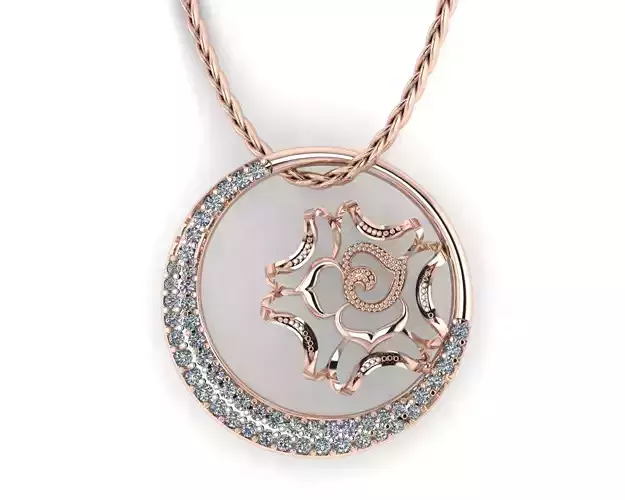 Women Rose Pendant