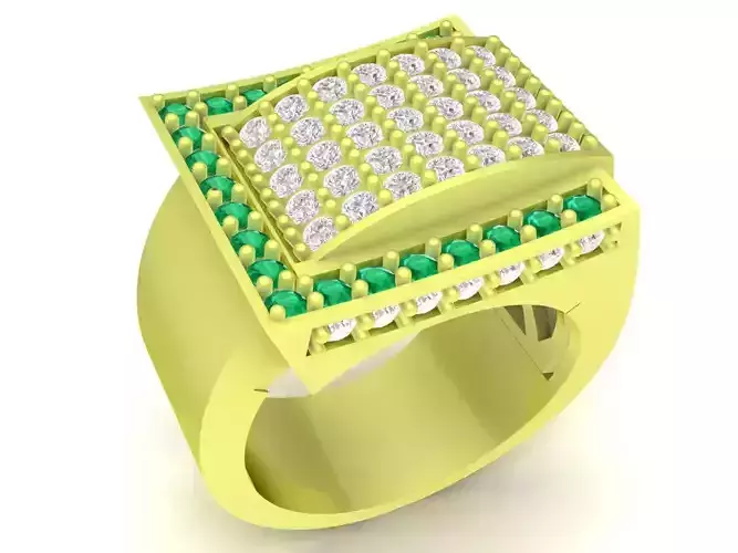 luxury diamond korean men ring 3932