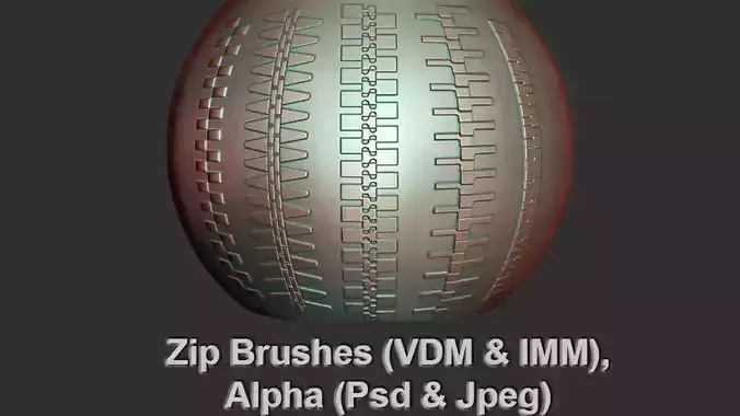 13 Zip Brushes and Alpha Maps  3D model