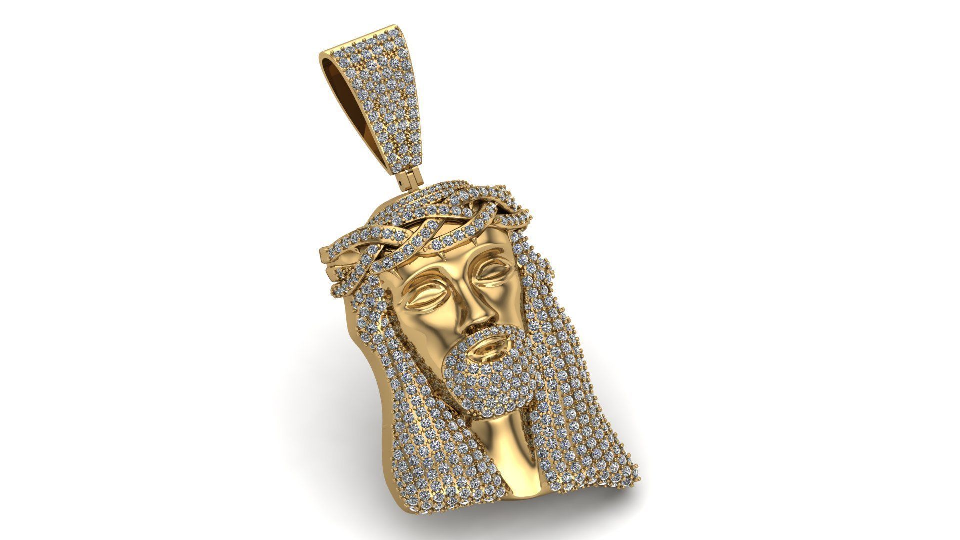 Jesus Pendant 3D print model_3