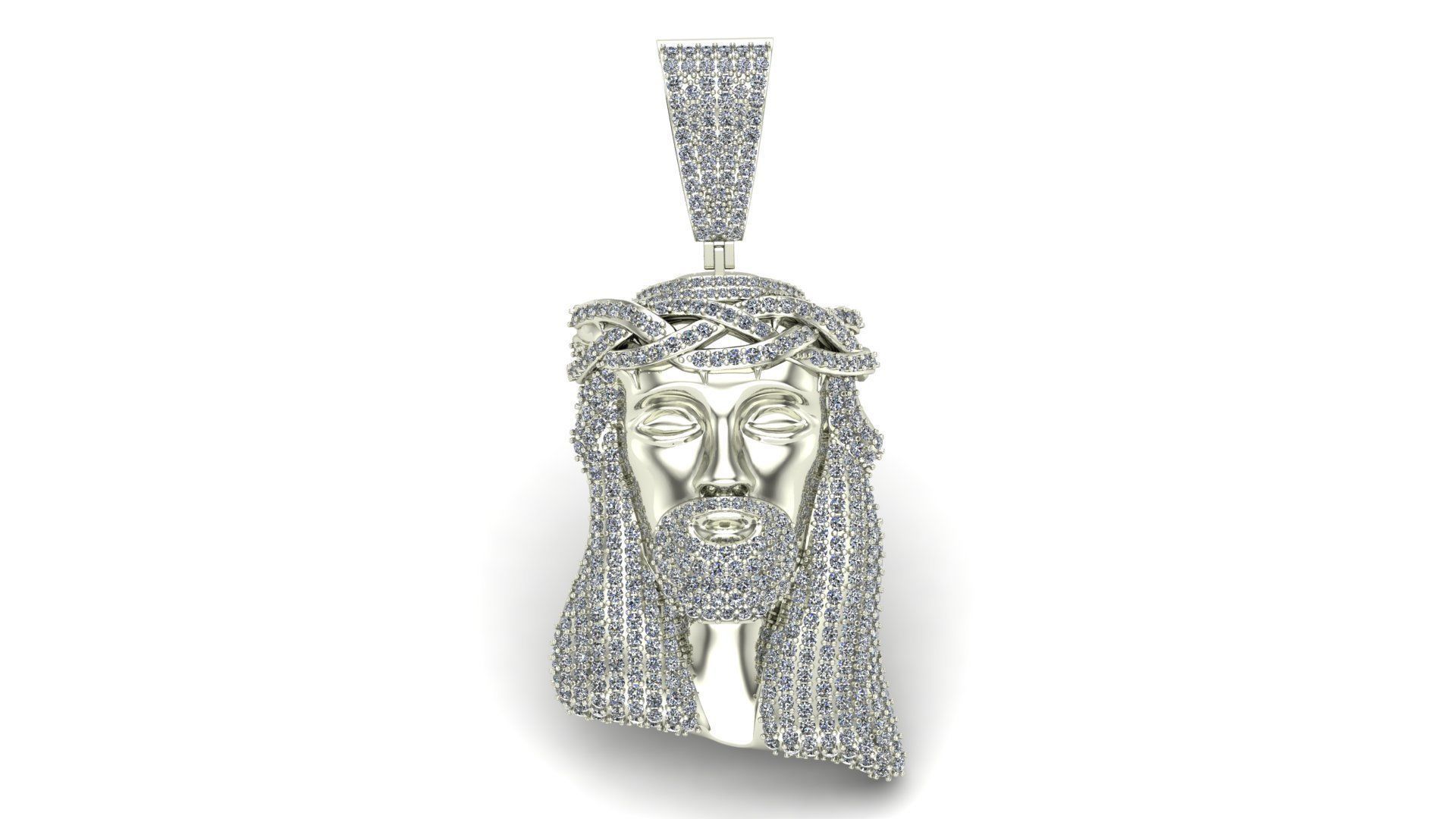 Jesus Pendant 3D print model_1