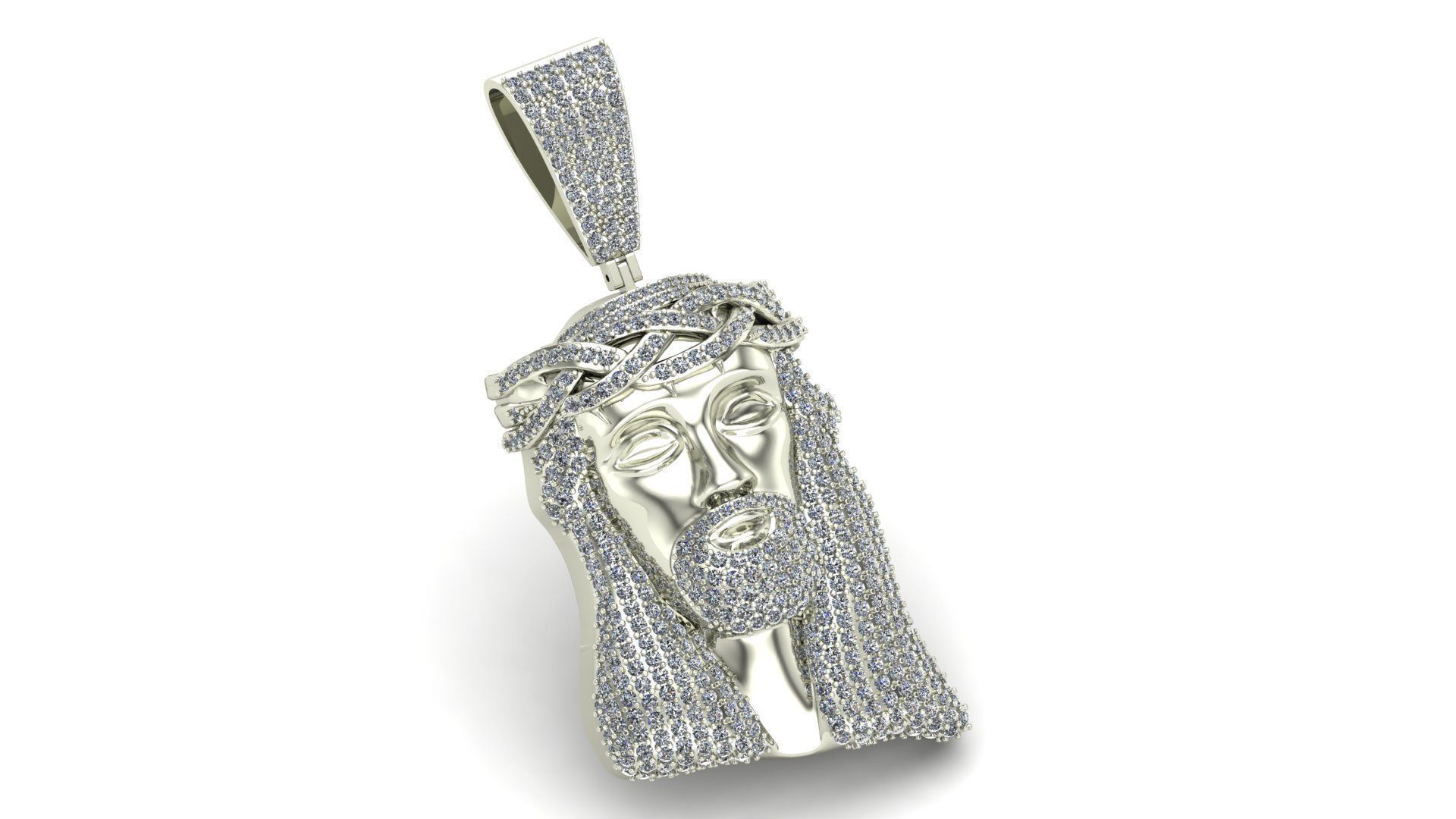 Jesus Pendant 3D print model_2