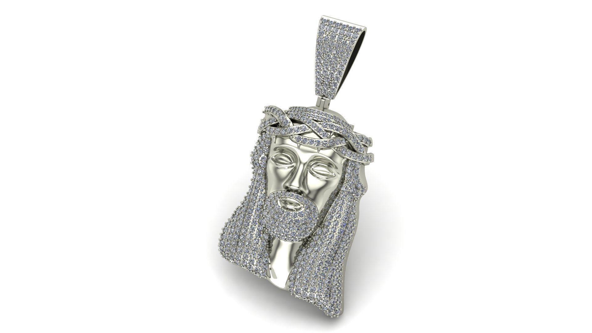 Jesus Pendant 3D print model_5