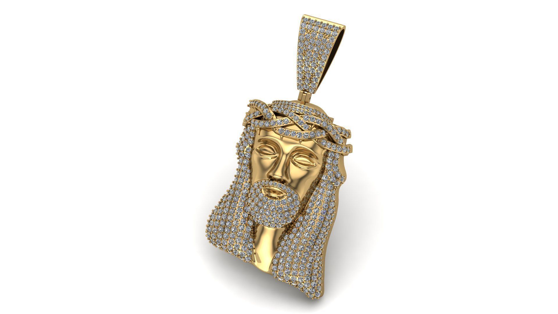 Jesus Pendant 3D print model_4