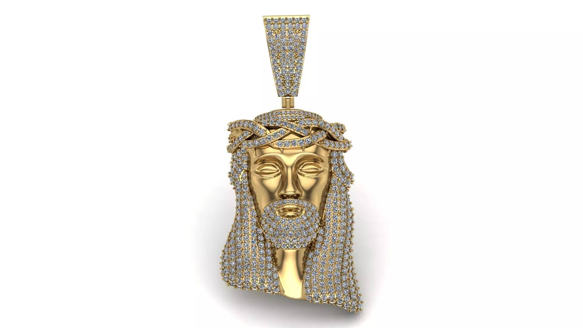 Jesus Pendant 3D print model_0