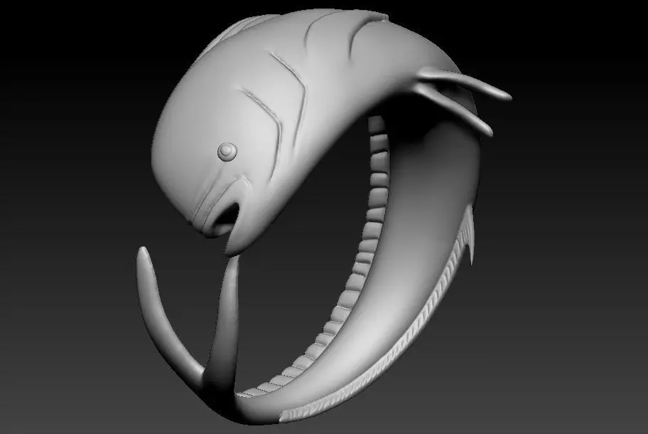 Mahi Fish Ring 3D print model_0
