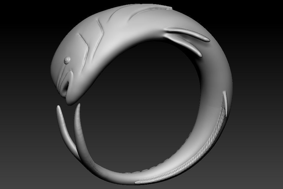 Mahi Fish Ring 3D print model_1