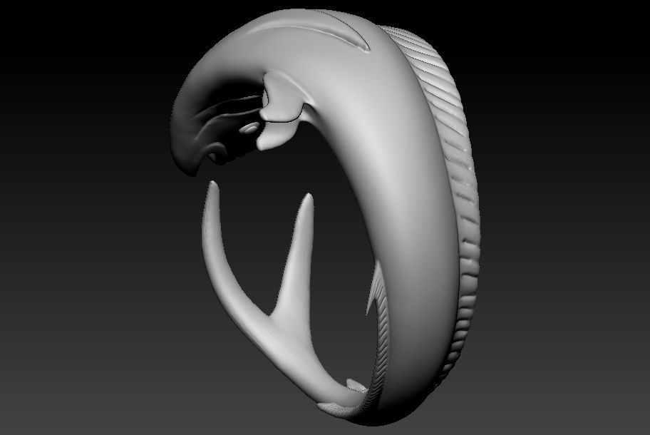 Mahi Fish Ring 3D print model_3