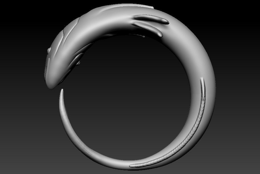 Mahi Fish Ring 3D print model_2