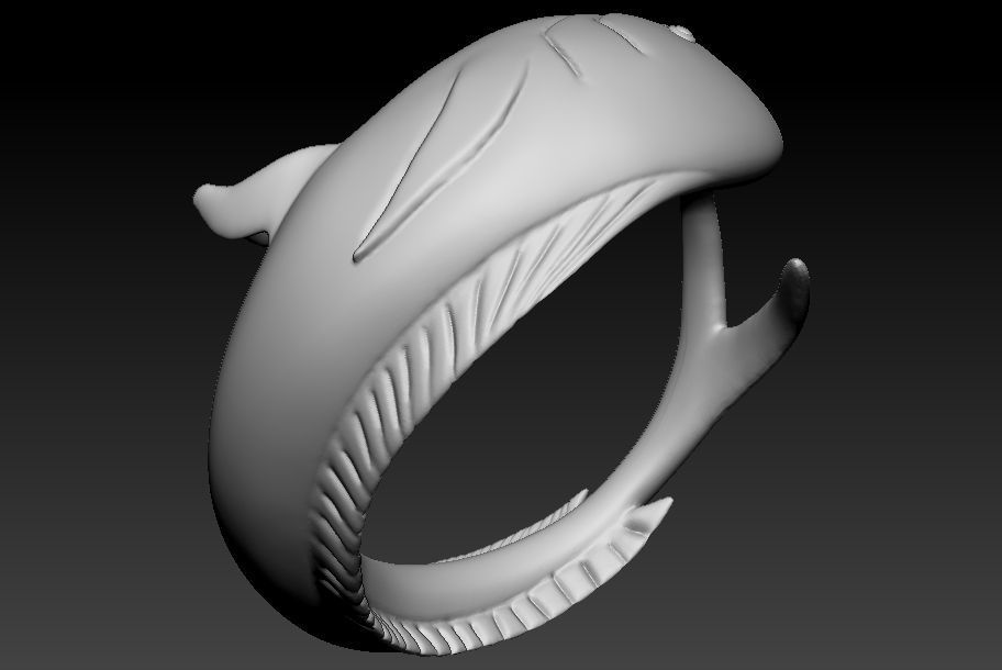 Mahi Fish Ring 3D print model_5