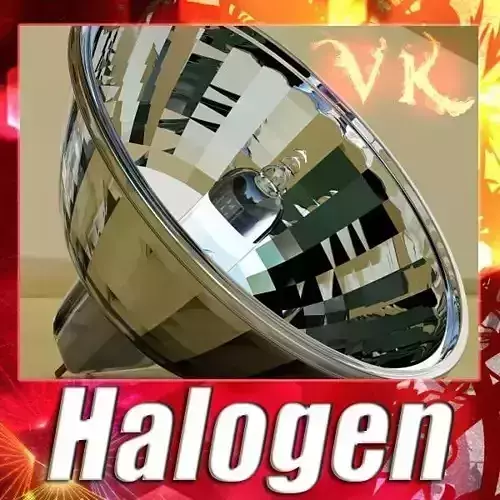 Halogen Bulb  Lamp High detail