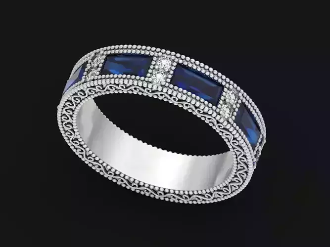 Kirk Kara Charlotte baguette cut diamond Wedding Band 621