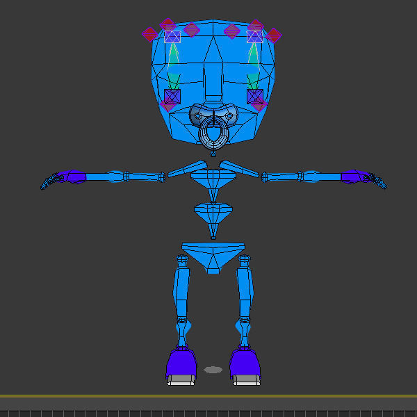 Chef baby Cartoon Rigged  3D model_3