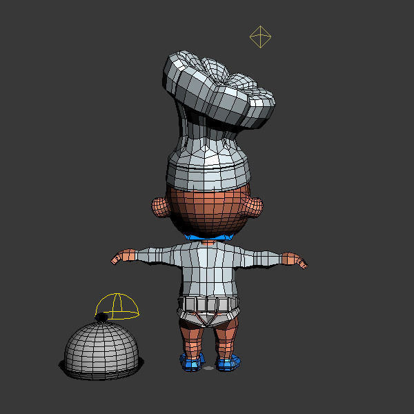 Chef baby Cartoon Rigged  3D model_10