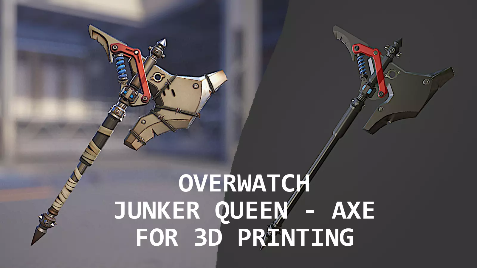 Overwatch - Junker Queen - Axe 3D print model_0