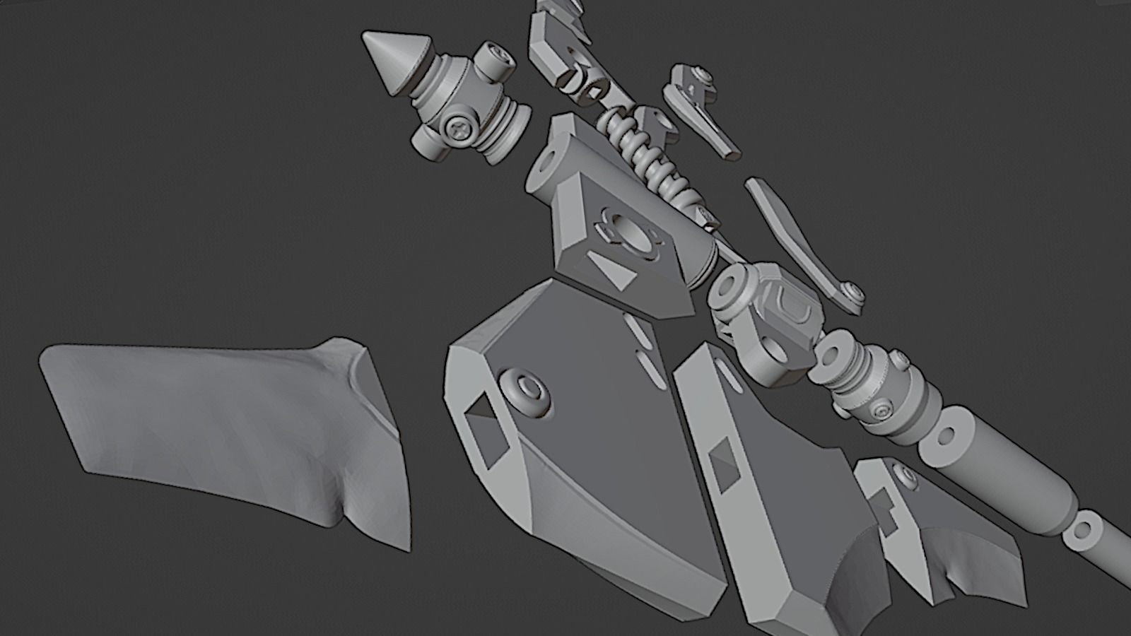 Overwatch - Junker Queen - Axe 3D print model_4