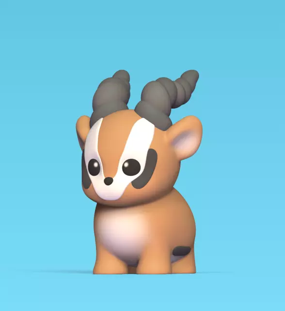 Cute Antelope 3D print model_0