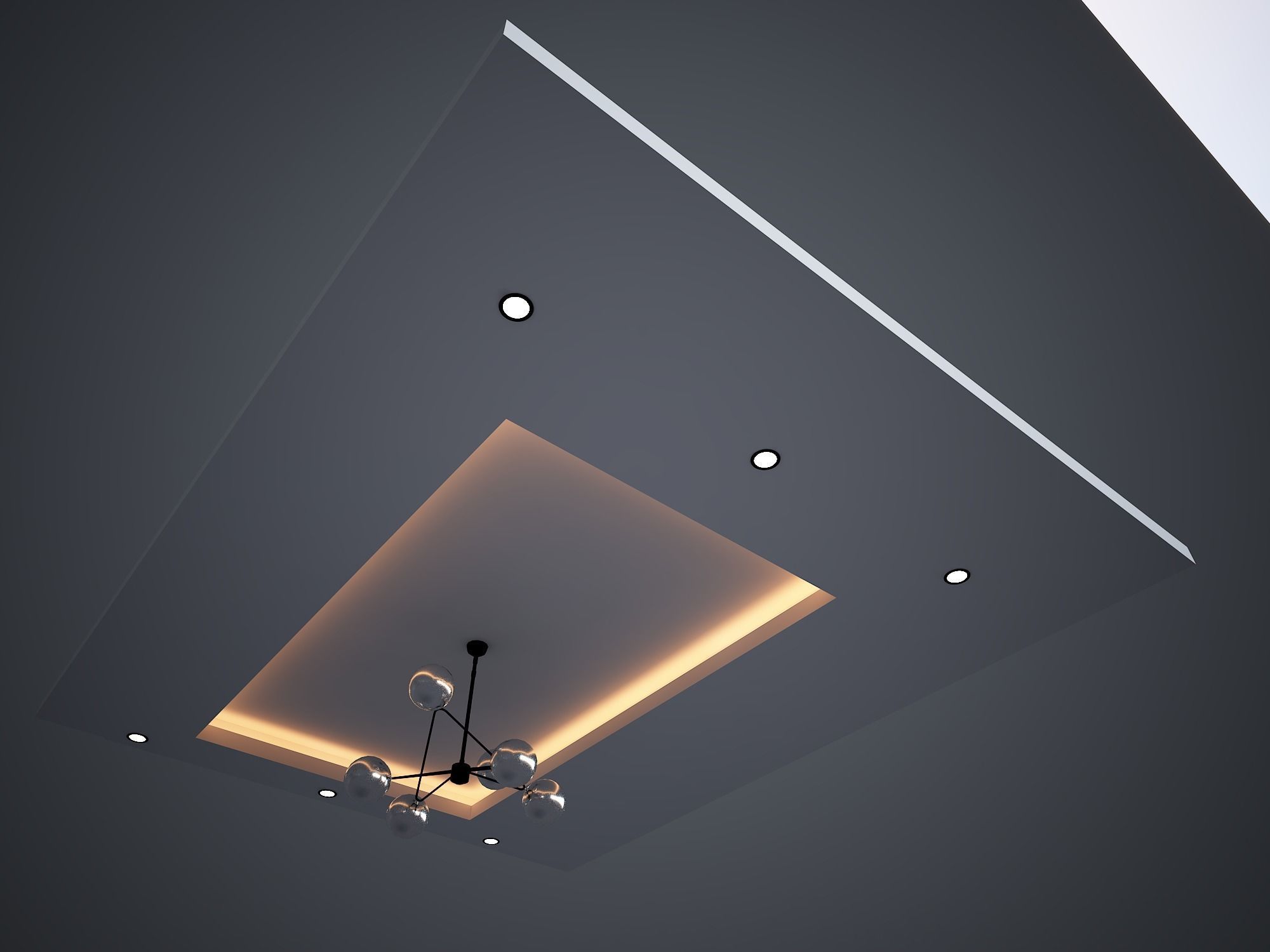 false ceiling 3D model_2