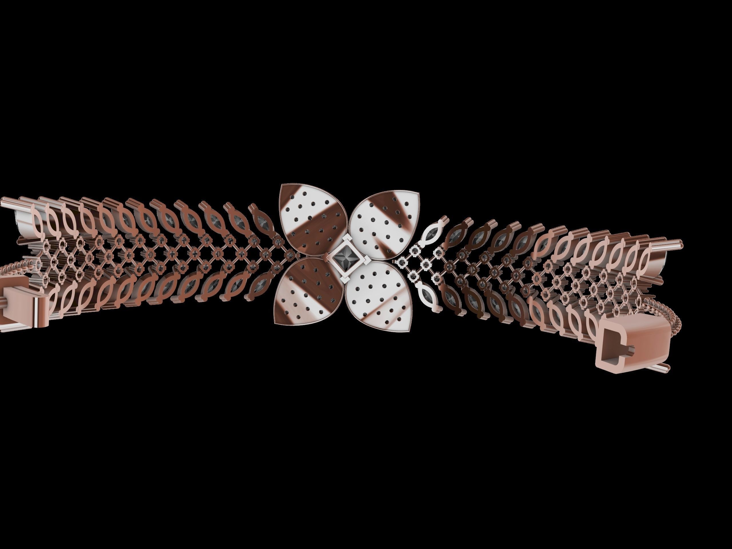 pave diamond bracelet stl verified 3D print model_29
