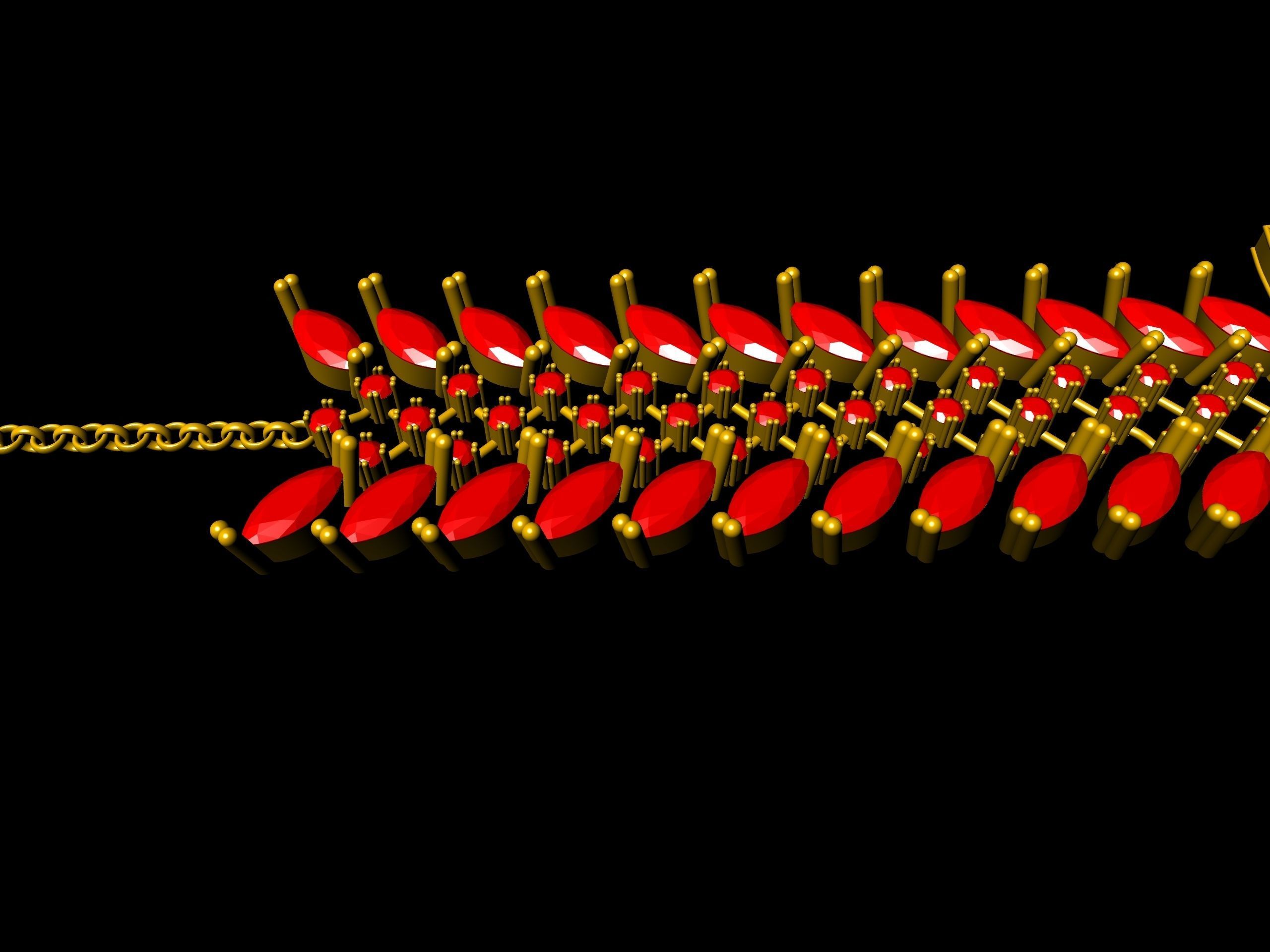 pave diamond bracelet stl verified 3D print model_20