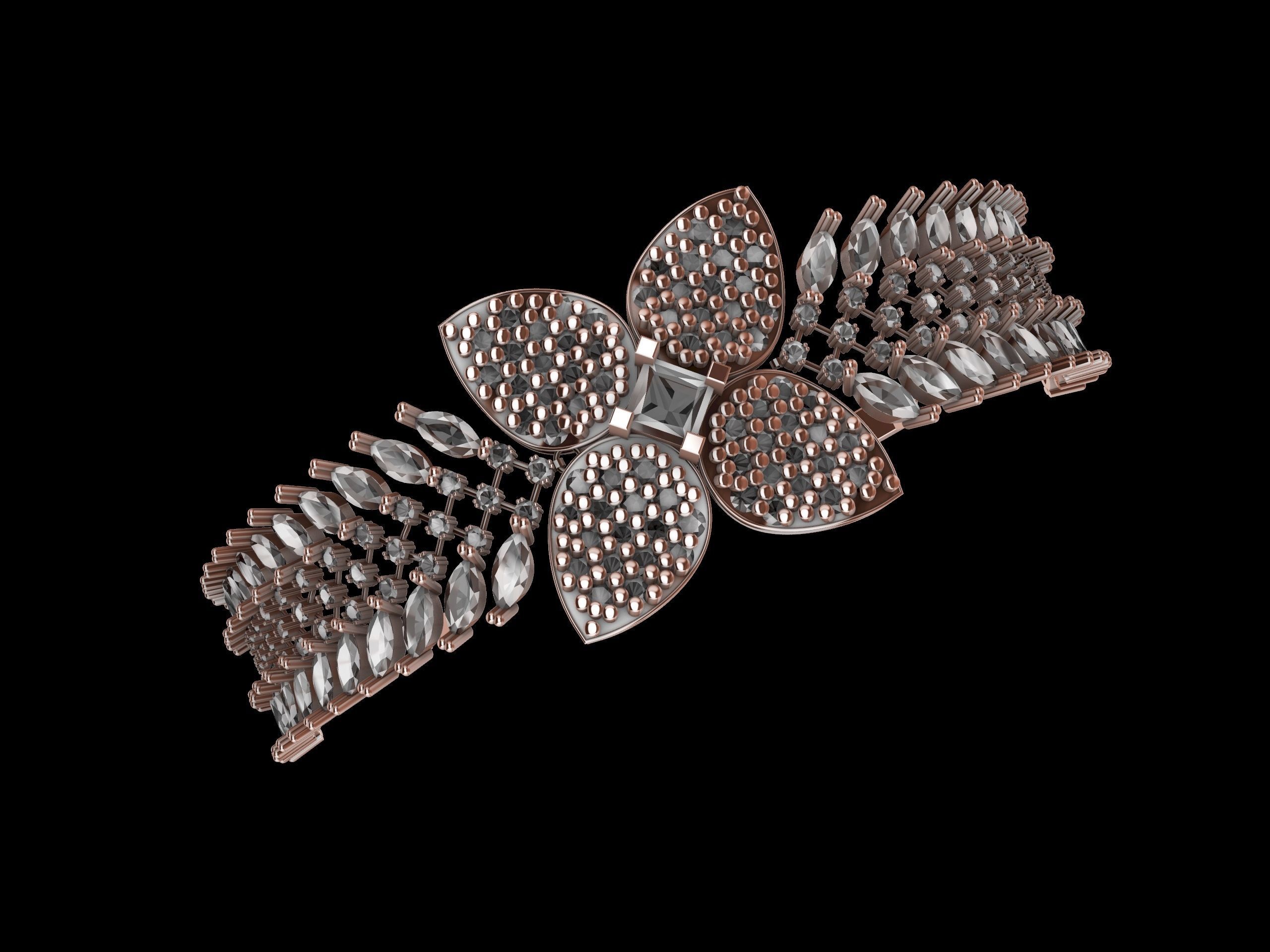 pave diamond bracelet stl verified 3D print model_30