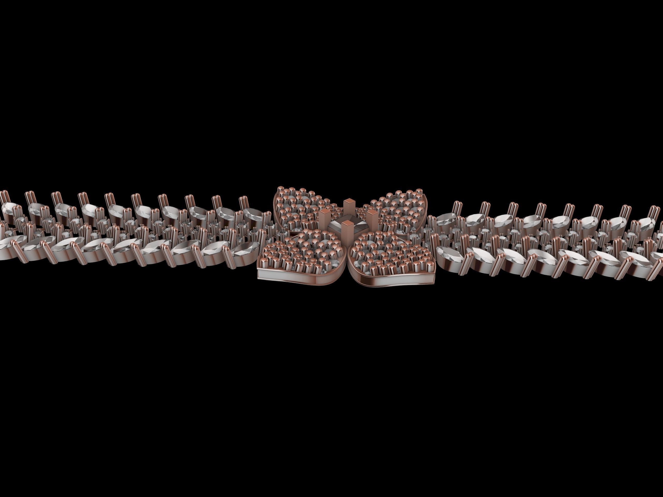 pave diamond bracelet stl verified 3D print model_17