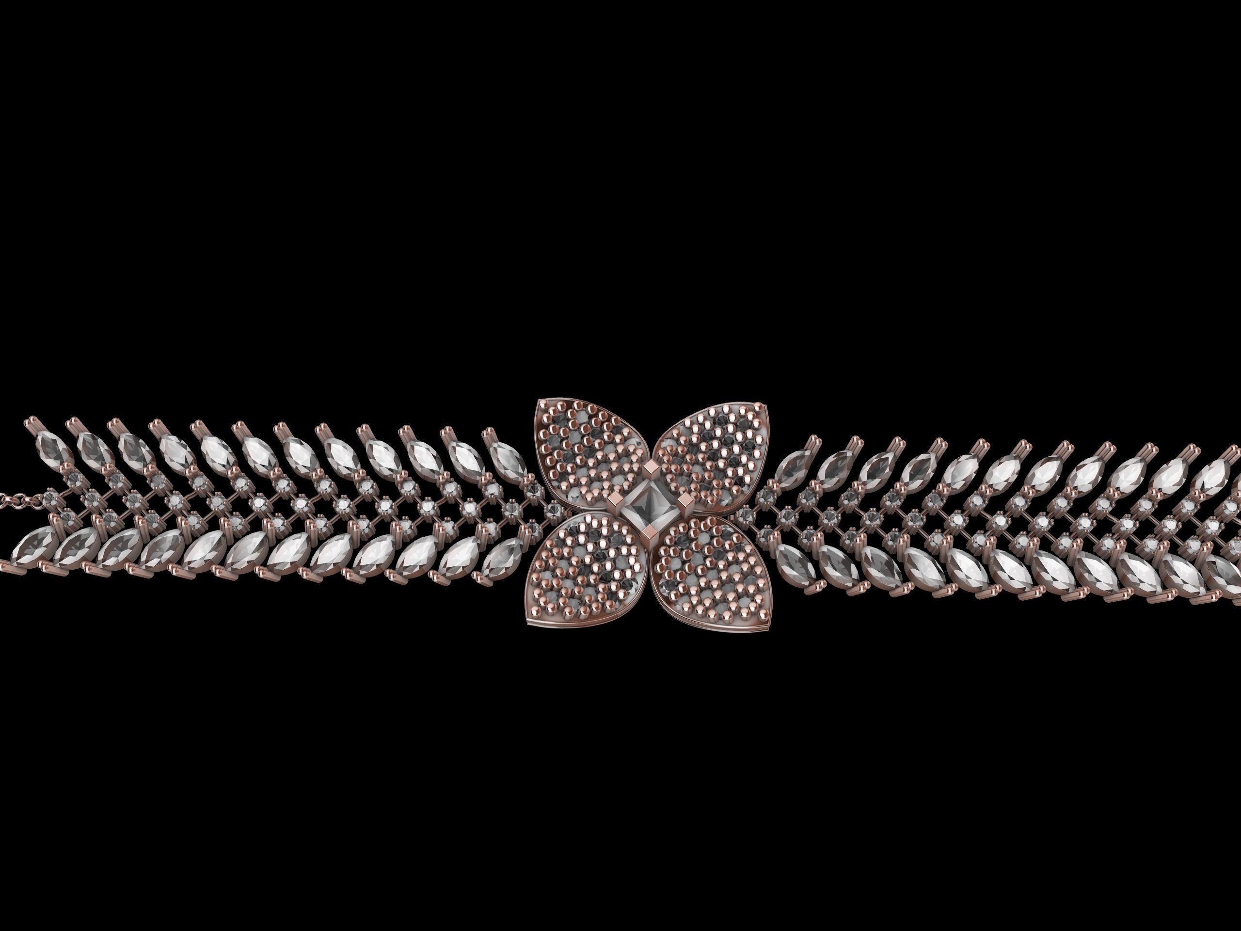 pave diamond bracelet stl verified 3D print model_16