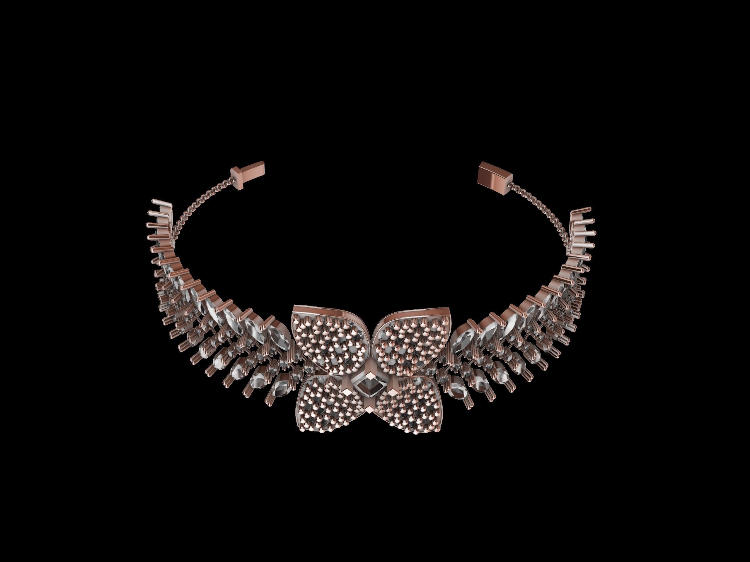 pave diamond bracelet stl verified 3D print model_25