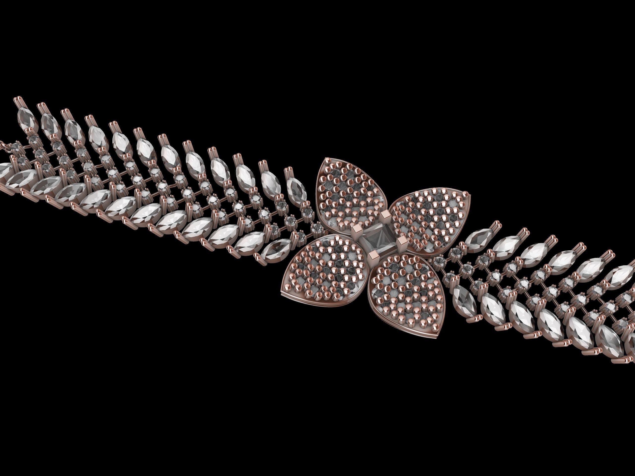 pave diamond bracelet stl verified 3D print model_14