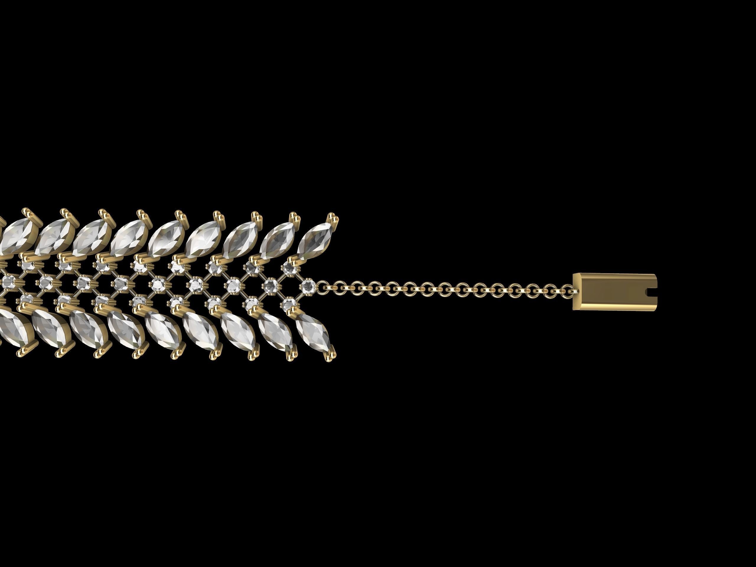 pave diamond bracelet stl verified 3D print model_10