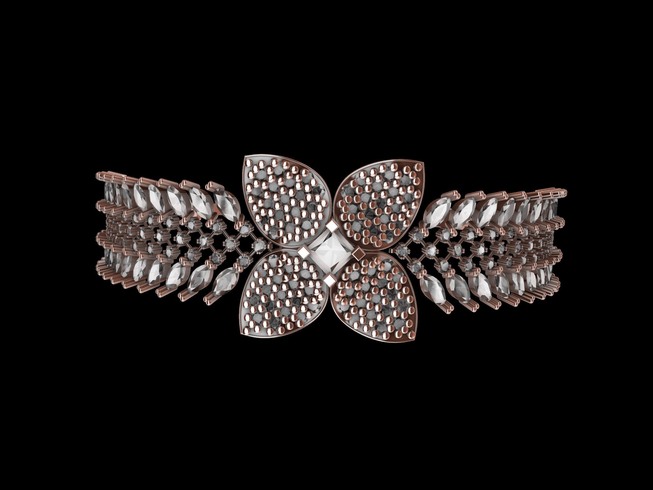 pave diamond bracelet stl verified 3D print model_24