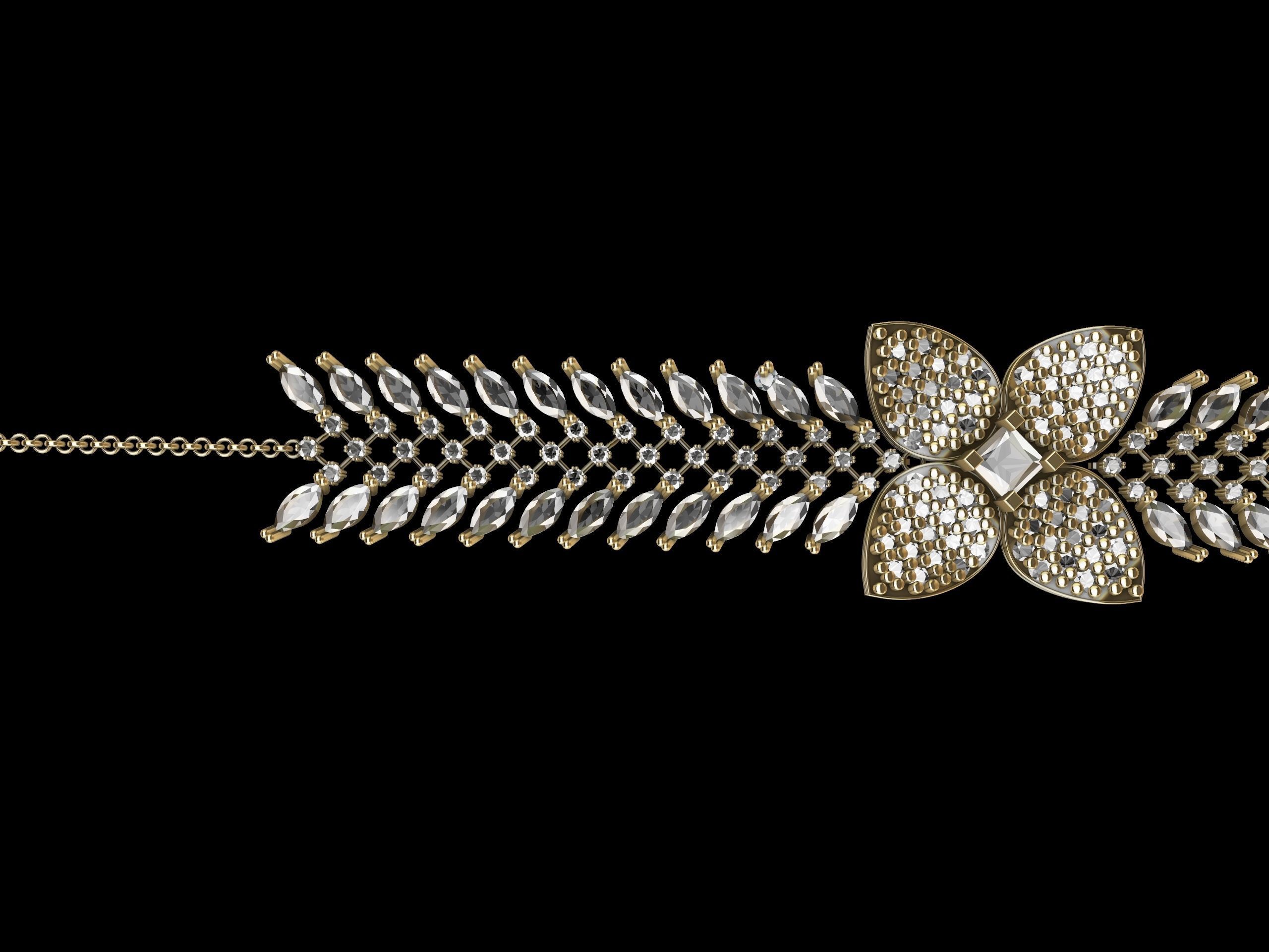 pave diamond bracelet stl verified 3D print model_9