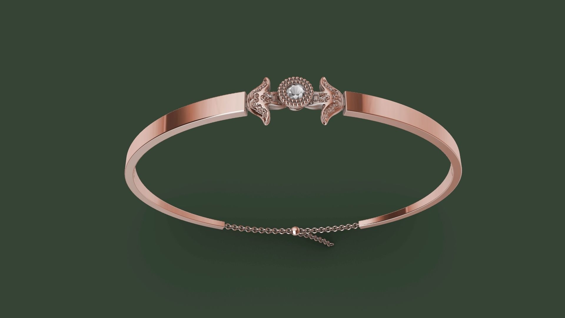 elegant ornament bracelet stl verified 3D print model_12