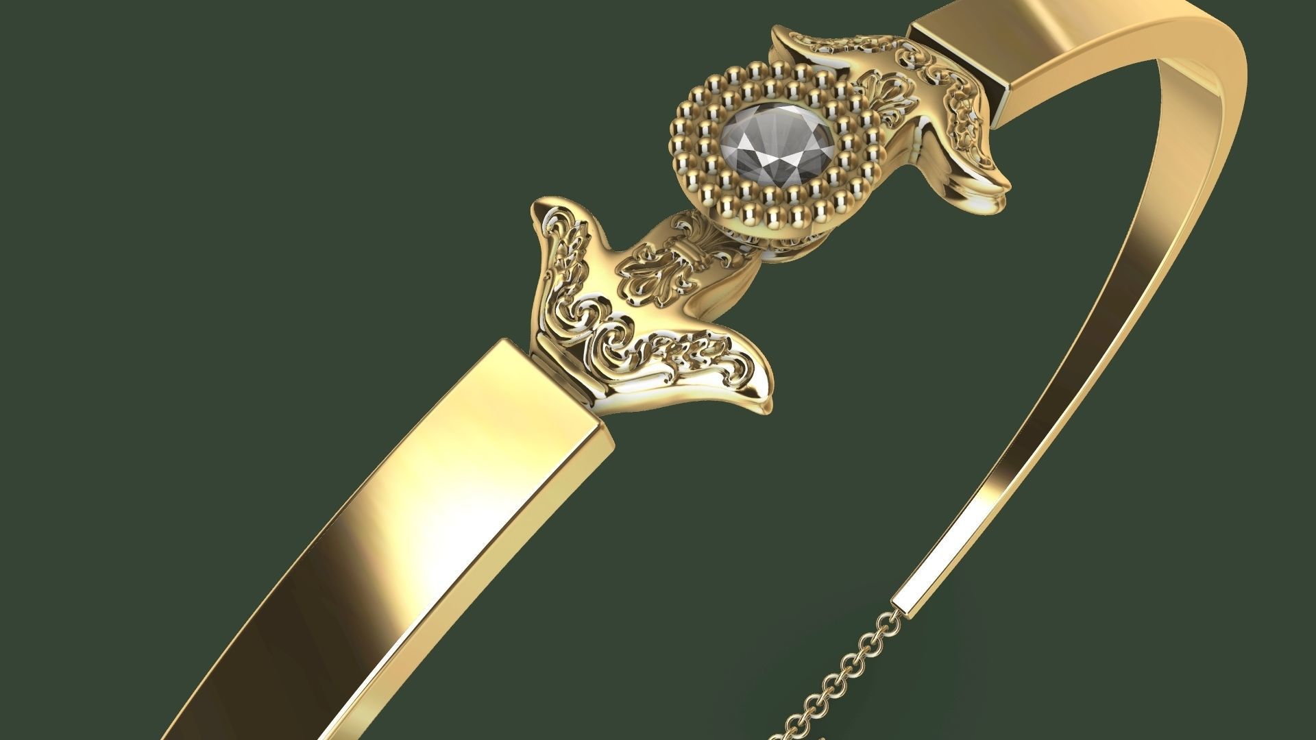 elegant ornament bracelet stl verified 3D print model_10