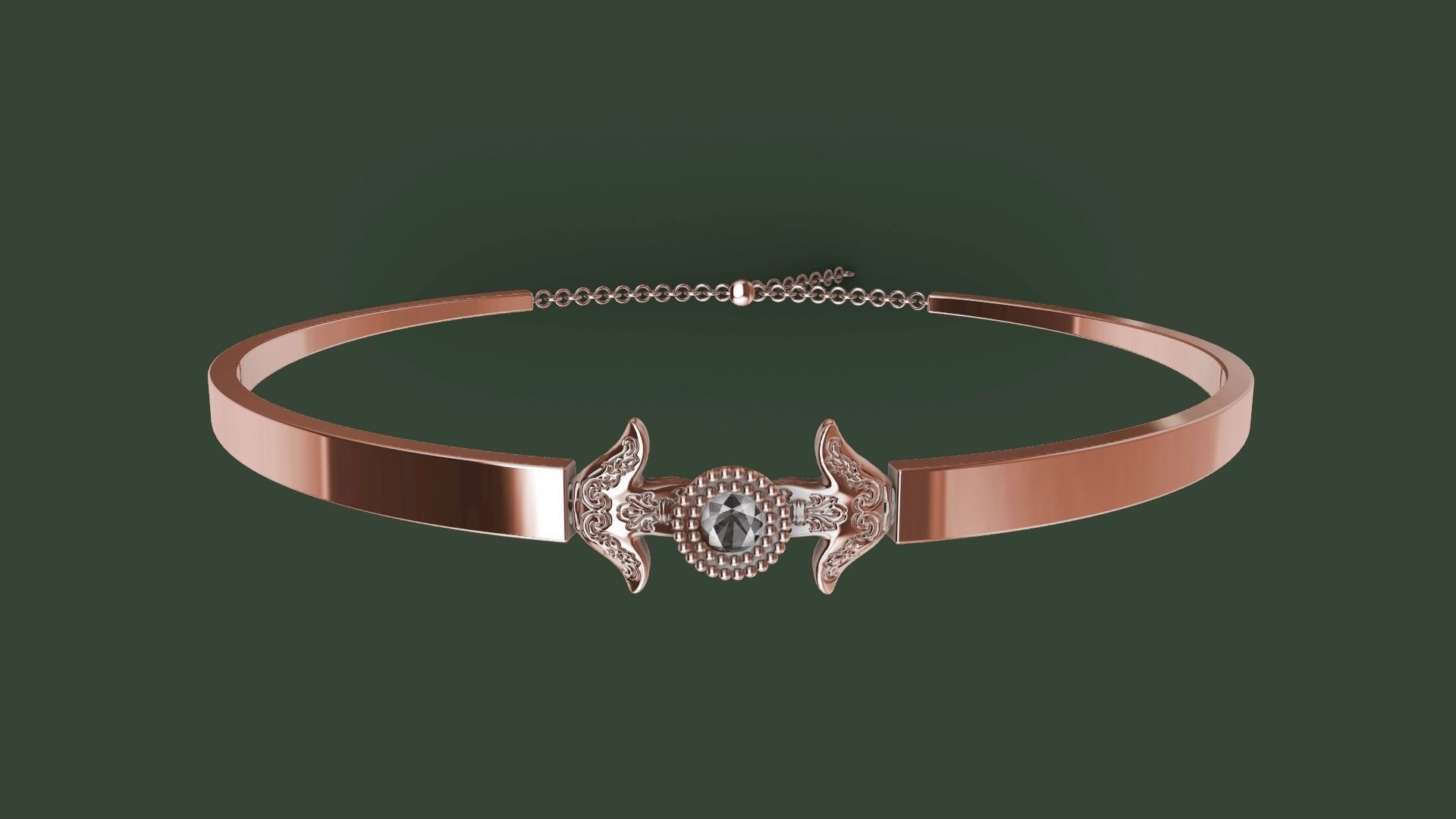 elegant ornament bracelet stl verified 3D print model_16