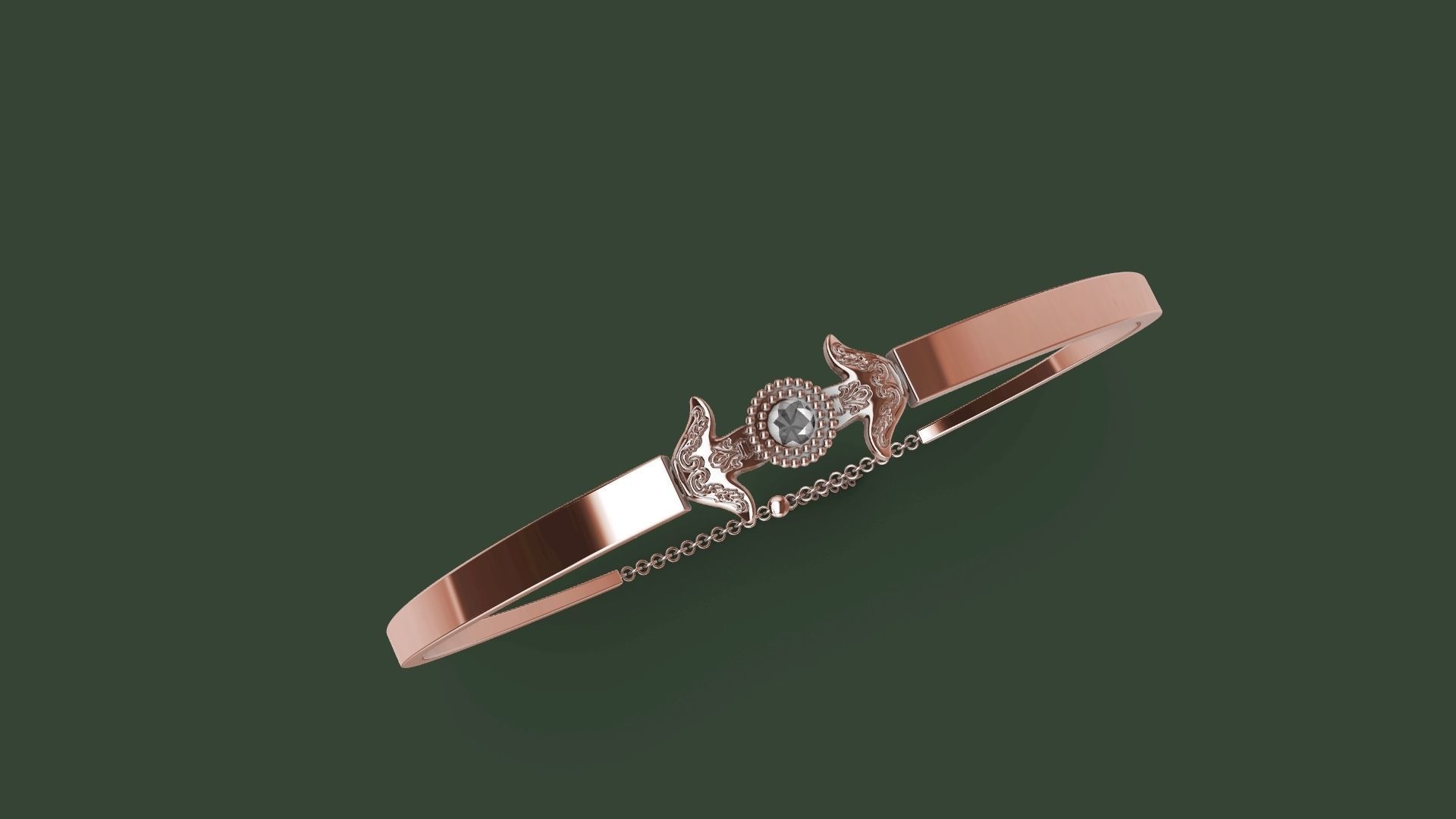 elegant ornament bracelet stl verified 3D print model_15