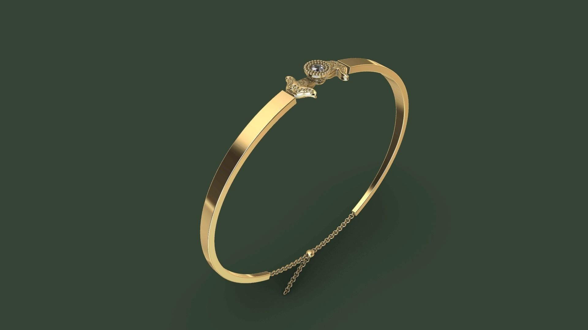 elegant ornament bracelet stl verified 3D print model_4