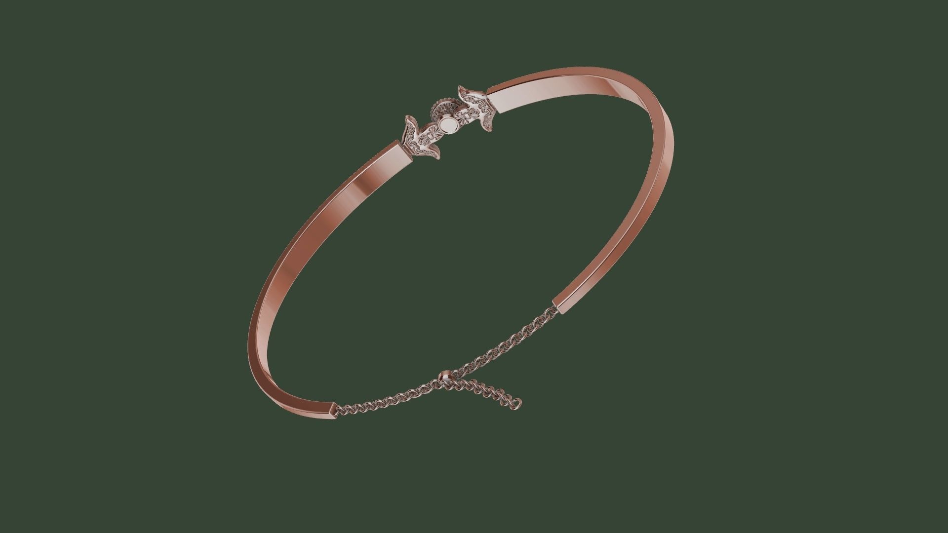 elegant ornament bracelet stl verified 3D print model_13