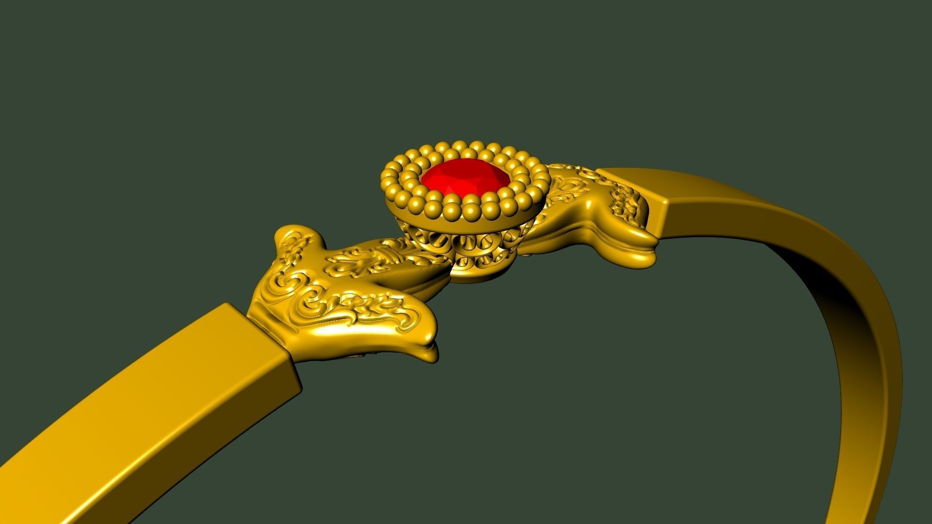 elegant ornament bracelet stl verified 3D print model_19